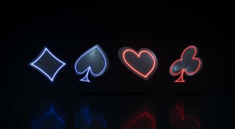 Neon fichas de poker